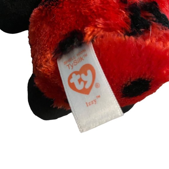 Ty Beanie Boos Izzy the Ladybug 6” Beanbag Plush Glitter Eyes - Picture 6 of 7